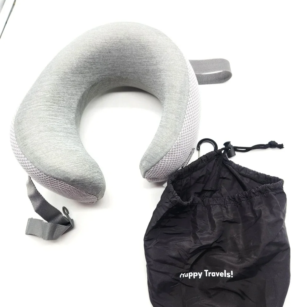C CUSHION‎ LAB Ergonomic Travel Neck Pillow Gray Medium Airplane